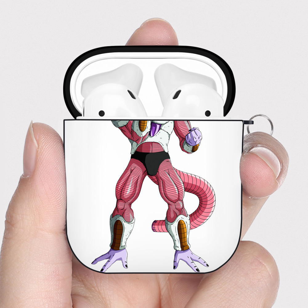 （画像用） ドラゴンボール フリーザ DRAGON BALL Frieza AirPods 第2世代保護ケース ハードシェル ブラック 耐衝撃・防指紋・カラビナ付き