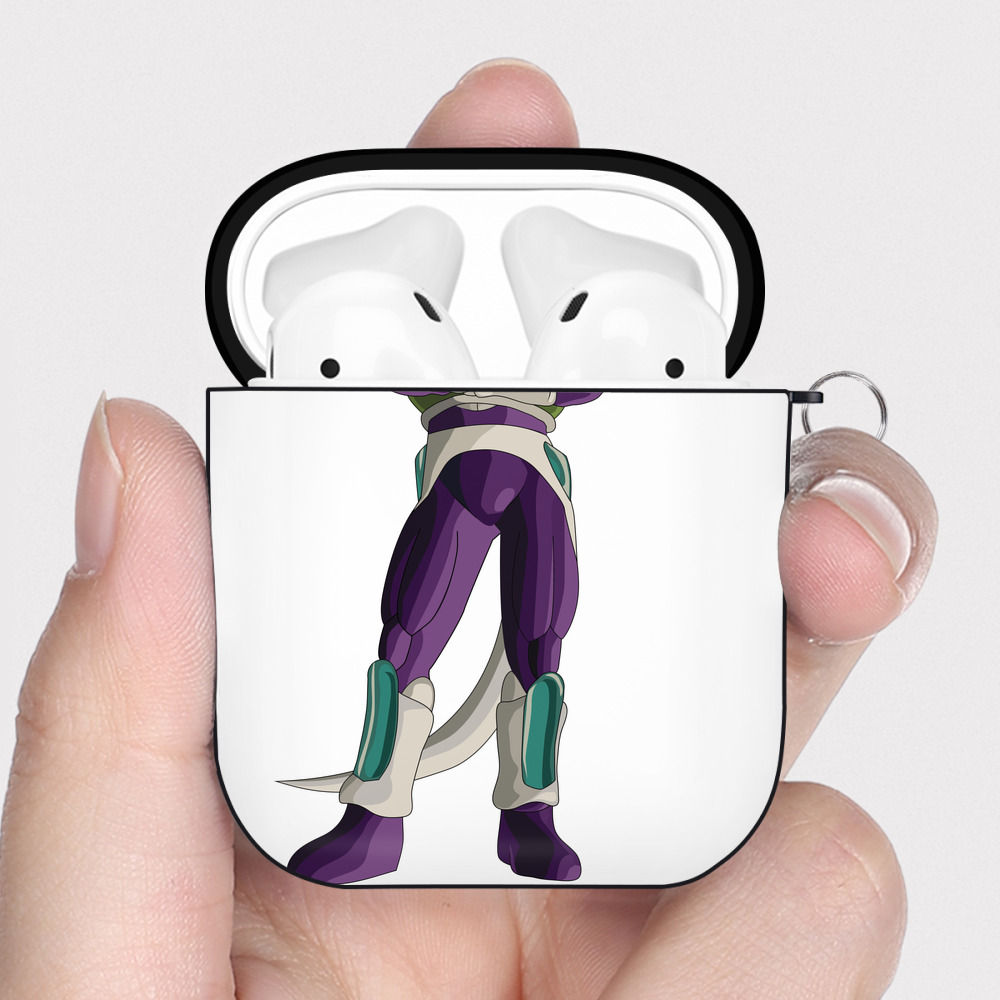 （画像用） ドラゴンボール フリーザ DRAGON BALL Frieza AirPods 第2世代保護ケース ハードシェル ブラック 耐衝撃・防指紋・カラビナ付き