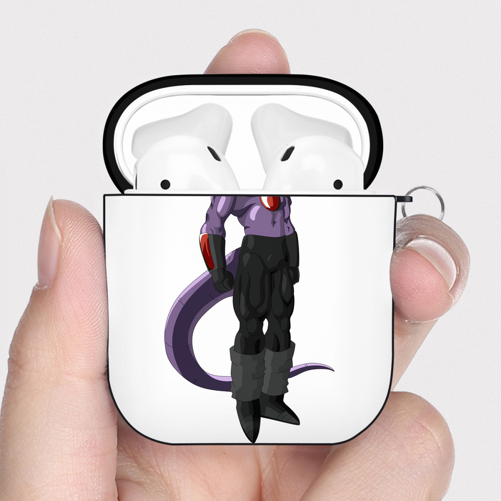 （画像用） ドラゴンボール フリーザ DRAGON BALL Frieza AirPods 第2世代保護ケース ハードシェル ブラック 耐衝撃・防指紋・カラビナ付き