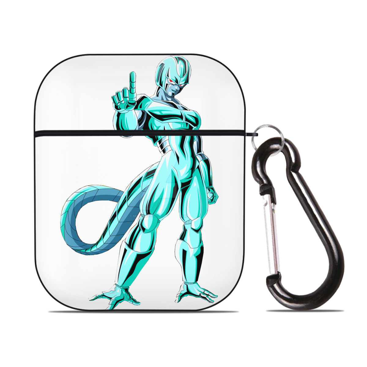（画像用） ドラゴンボール クウラ DRAGON BALL Cooler Coora AirPods 第2世代保護ケース ハードシェル ブラック 耐衝撃・防指紋・カラビナ付き