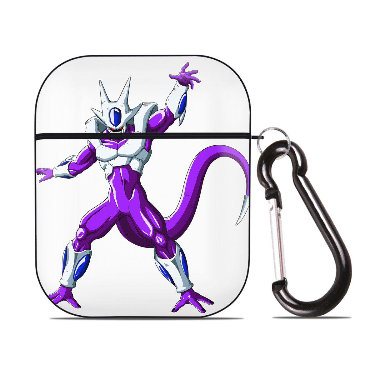 （画像用） ドラゴンボール クウラ DRAGON BALL Cooler Coora AirPods 第2世代保護ケース ハードシェル ブラック 耐衝撃・防指紋・カラビナ付き
