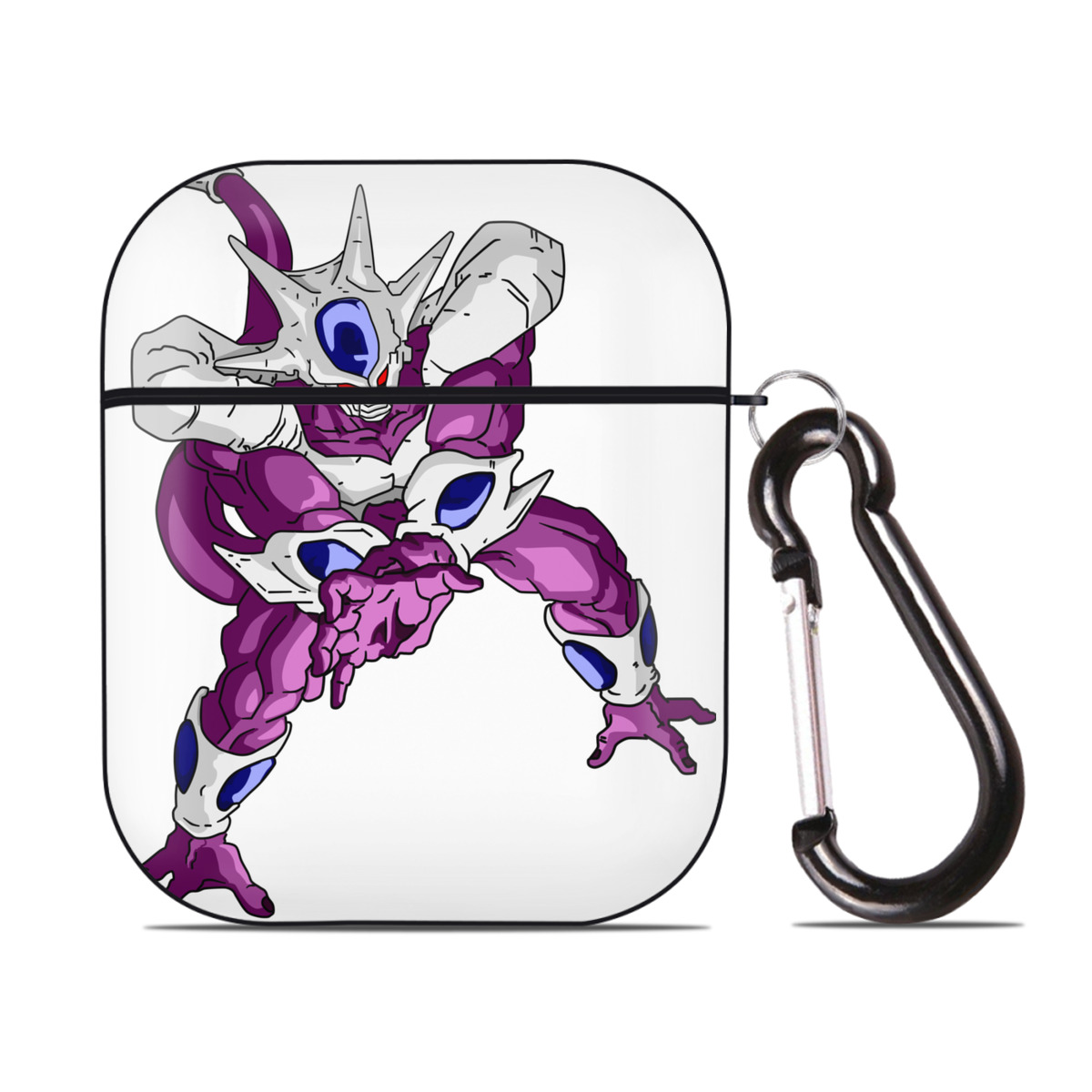 （画像用） ドラゴンボール クウラ DRAGON BALL Cooler Coora AirPods 第2世代保護ケース ハードシェル ブラック 耐衝撃・防指紋・カラビナ付き