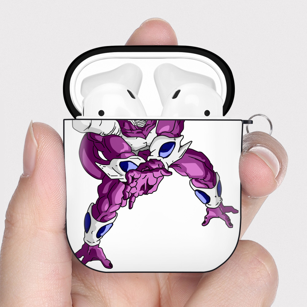 （画像用） ドラゴンボール クウラ DRAGON BALL Cooler Coora AirPods 第2世代保護ケース ハードシェル ブラック 耐衝撃・防指紋・カラビナ付き