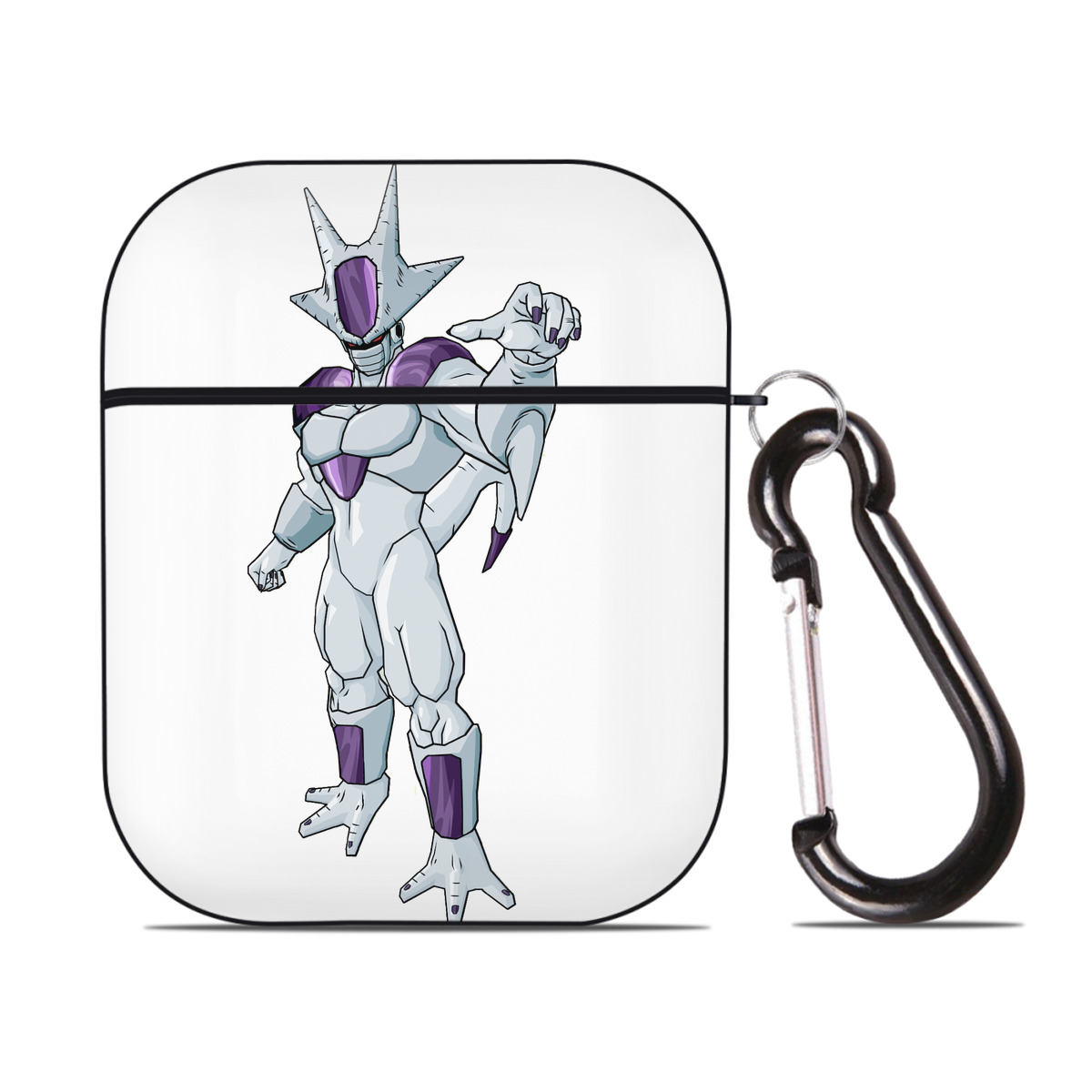 （画像用） ドラゴンボール クウラ DRAGON BALL Cooler Coora AirPods 第2世代保護ケース ハードシェル ブラック 耐衝撃・防指紋・カラビナ付き