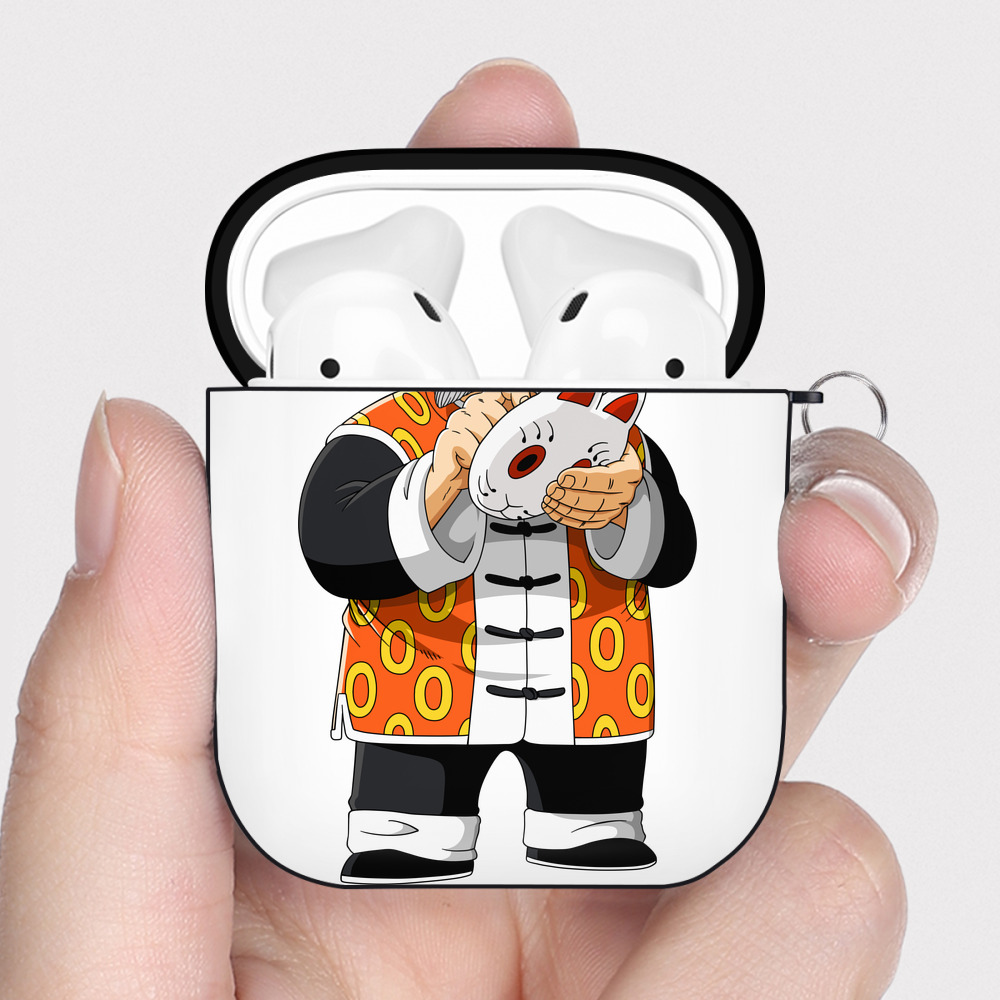 （画像用） ドラゴンボール 亀仙人（かめせんにん） DRAGON BALL Master Roshi Kame Sennin AirPods 第2世代保護ケース ハードシェル ブラック 耐衝撃・防指紋・カラビナ付き