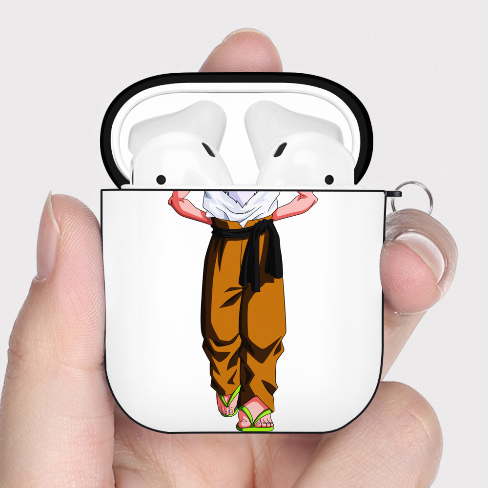 （画像用） ドラゴンボール 亀仙人（かめせんにん） DRAGON BALL Master Roshi Kame Sennin AirPods 第2世代保護ケース ハードシェル ブラック 耐衝撃・防指紋・カラビナ付き