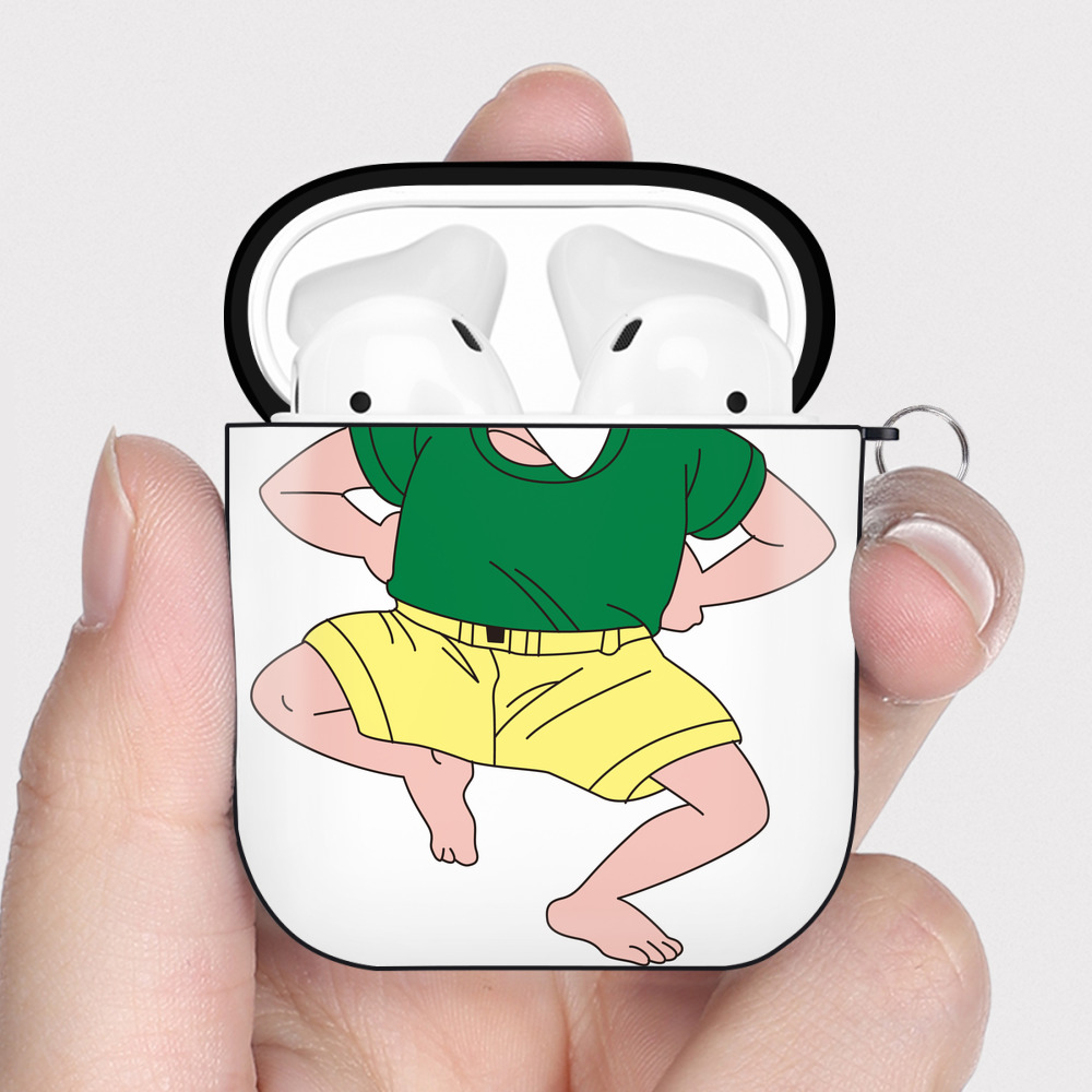 （画像用） ドラゴンボール 亀仙人（かめせんにん） DRAGON BALL Master Roshi Kame Sennin AirPods 第2世代保護ケース ハードシェル ブラック 耐衝撃・防指紋・カラビナ付き