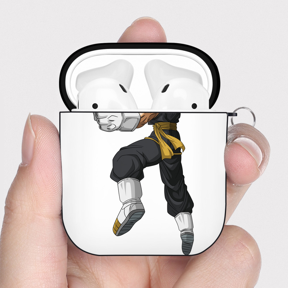 （画像用） ドラゴンボール ベジット DRAGON BALL Vegetto AirPods 第2世代保護ケース ハードシェル ブラック 耐衝撃・防指紋・カラビナ付き