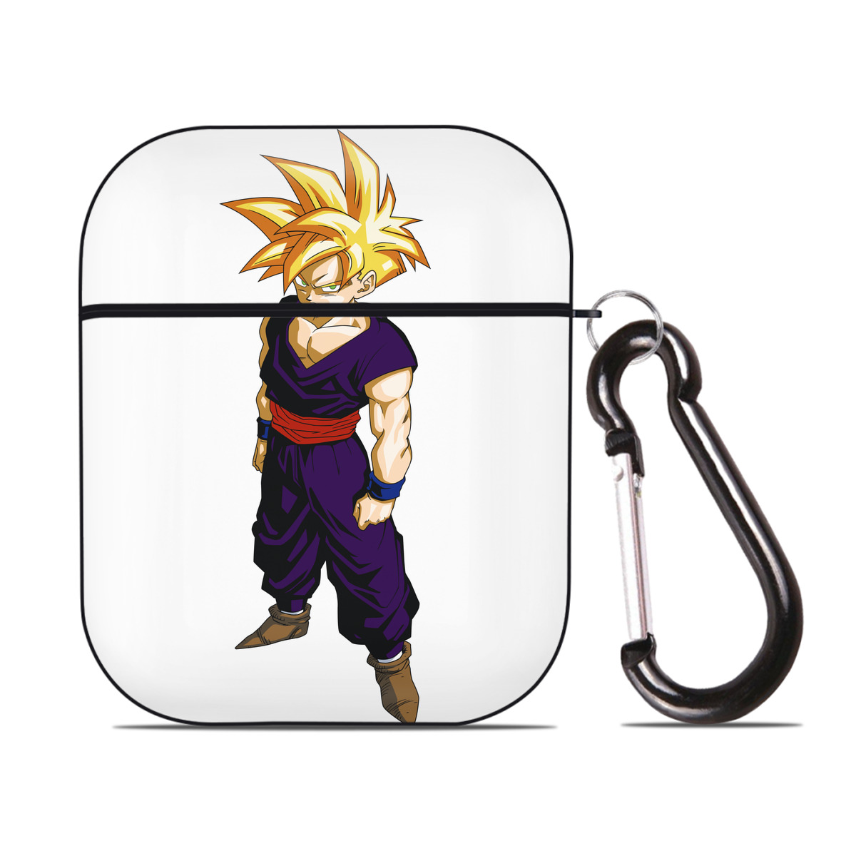 （画像用） ドラゴンボール ベジット DRAGON BALL Vegetto AirPods 第2世代保護ケース ハードシェル ブラック 耐衝撃・防指紋・カラビナ付き