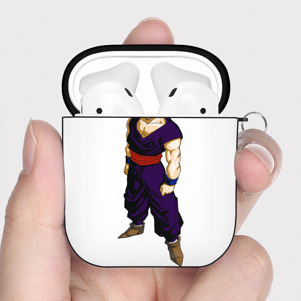（画像用） ドラゴンボール ベジット DRAGON BALL Vegetto AirPods 第2世代保護ケース ハードシェル ブラック 耐衝撃・防指紋・カラビナ付き