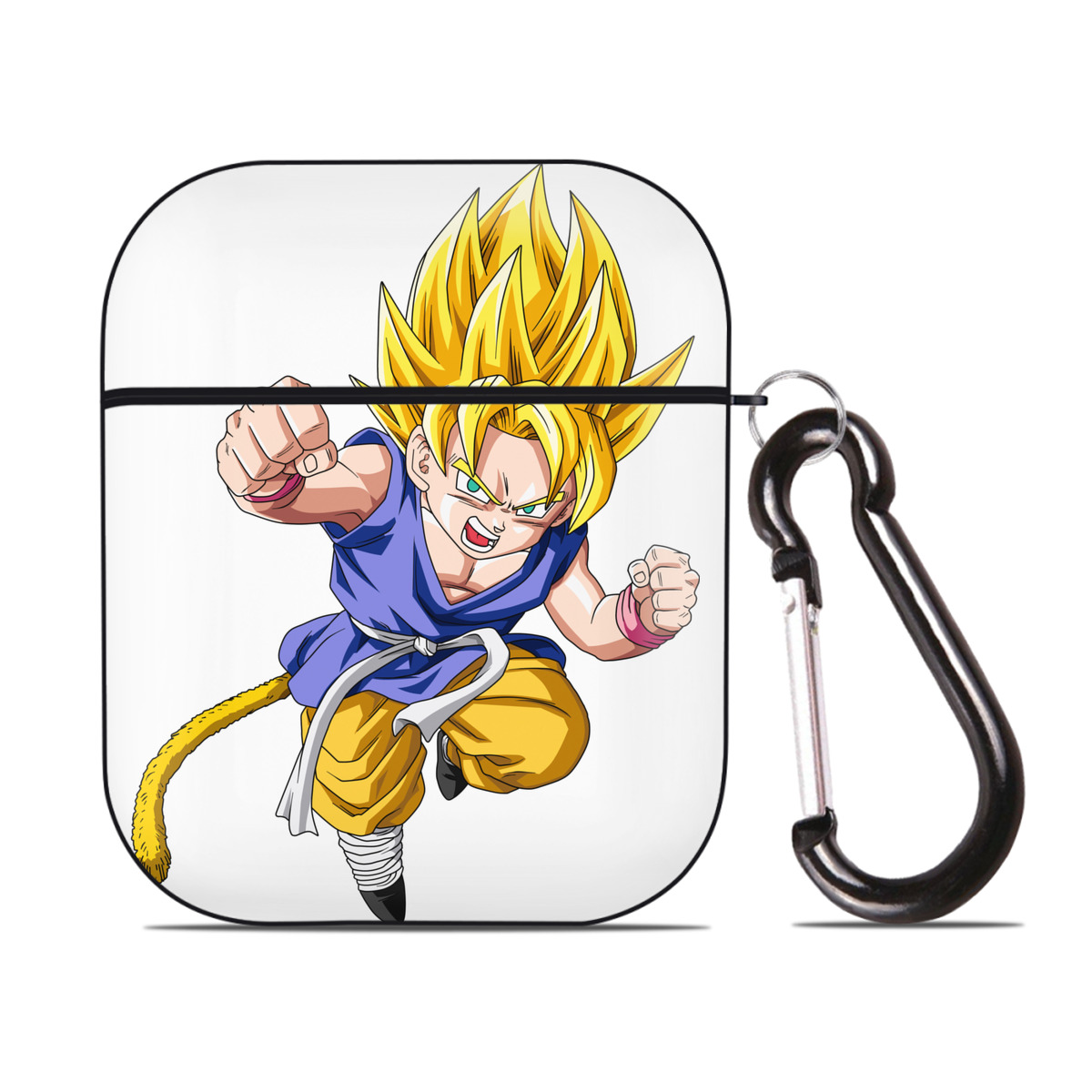 （画像用） ドラゴンボール ベジット DRAGON BALL Vegetto AirPods 第2世代保護ケース ハードシェル ブラック 耐衝撃・防指紋・カラビナ付き