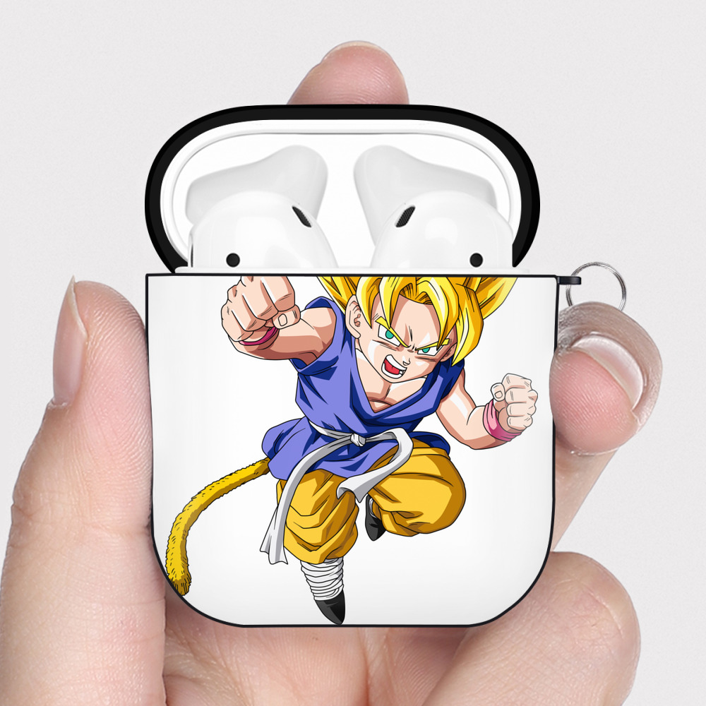 （画像用） ドラゴンボール ベジット DRAGON BALL Vegetto AirPods 第2世代保護ケース ハードシェル ブラック 耐衝撃・防指紋・カラビナ付き