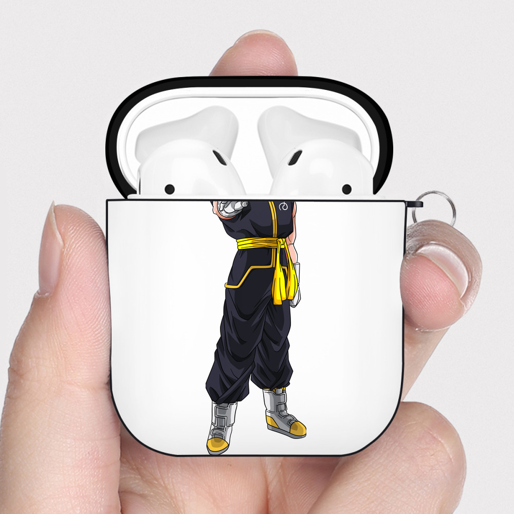 （画像用） ドラゴンボール ベジット DRAGON BALL Vegetto AirPods 第2世代保護ケース ハードシェル ブラック 耐衝撃・防指紋・カラビナ付き