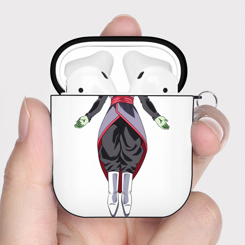 （画像用） ドラゴンボール ベジット DRAGON BALL Vegetto AirPods 第2世代保護ケース ハードシェル ブラック 耐衝撃・防指紋・カラビナ付き