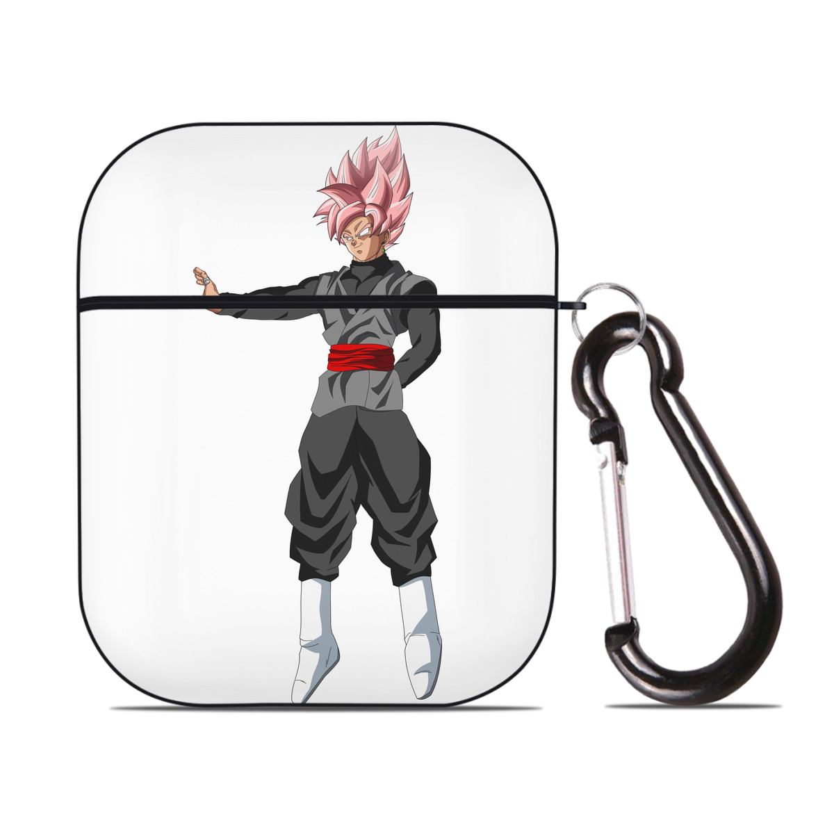（画像用） ドラゴンボール ベジット DRAGON BALL Vegetto AirPods 第2世代保護ケース ハードシェル ブラック 耐衝撃・防指紋・カラビナ付き