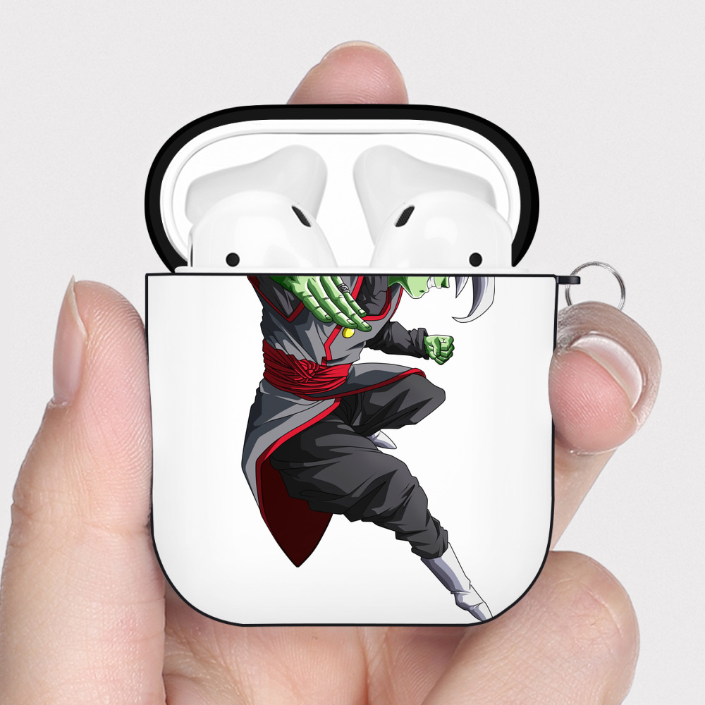 （画像用） ドラゴンボール ベジット DRAGON BALL Vegetto AirPods 第2世代保護ケース ハードシェル ブラック 耐衝撃・防指紋・カラビナ付き