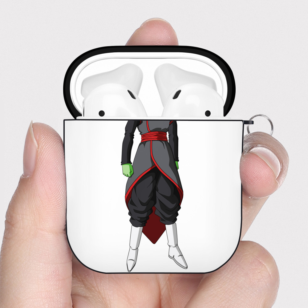 （画像用） ドラゴンボール ベジット DRAGON BALL Vegetto AirPods 第2世代保護ケース ハードシェル ブラック 耐衝撃・防指紋・カラビナ付き