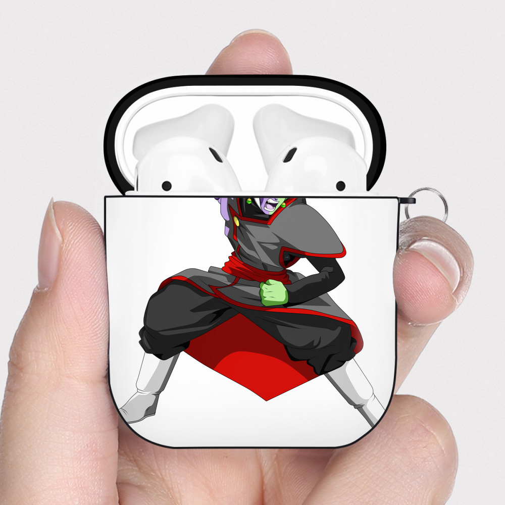 （画像用） ドラゴンボール ベジット DRAGON BALL Vegetto AirPods 第2世代保護ケース ハードシェル ブラック 耐衝撃・防指紋・カラビナ付き