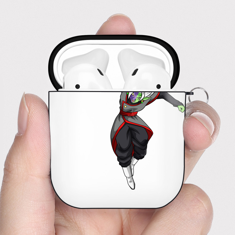 （画像用） ドラゴンボール ベジット DRAGON BALL Vegetto AirPods 第2世代保護ケース ハードシェル ブラック 耐衝撃・防指紋・カラビナ付き