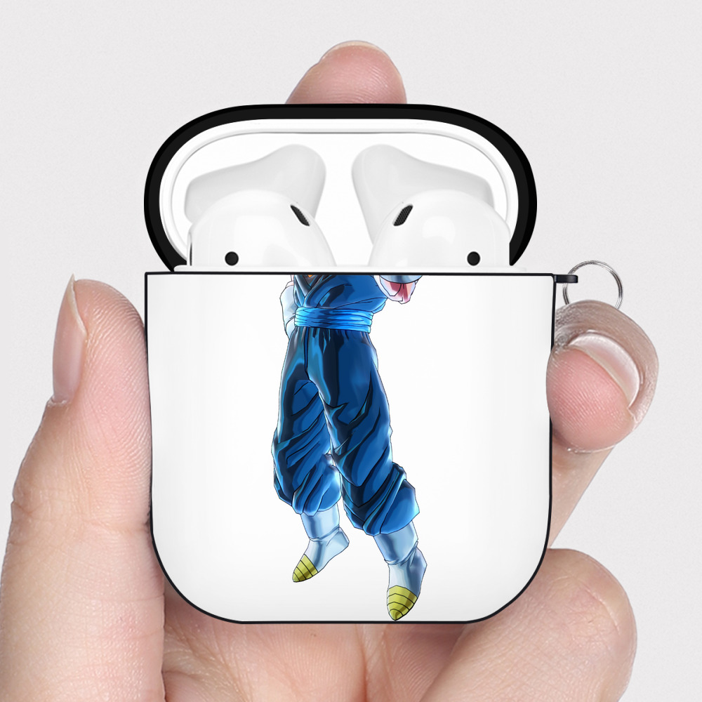 （画像用） ドラゴンボール ベジット DRAGON BALL Vegetto AirPods 第2世代保護ケース ハードシェル ブラック 耐衝撃・防指紋・カラビナ付き