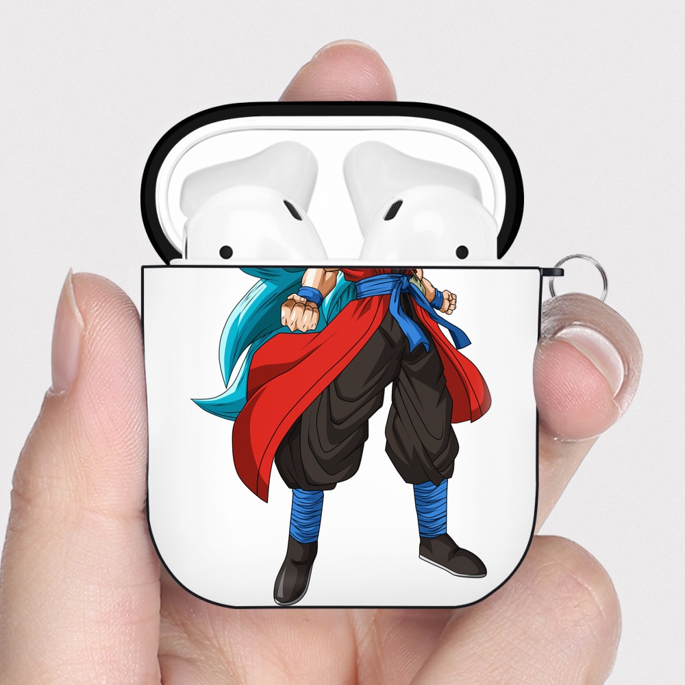（画像用） ドラゴンボール ベジット DRAGON BALL Vegetto AirPods 第2世代保護ケース ハードシェル ブラック 耐衝撃・防指紋・カラビナ付き