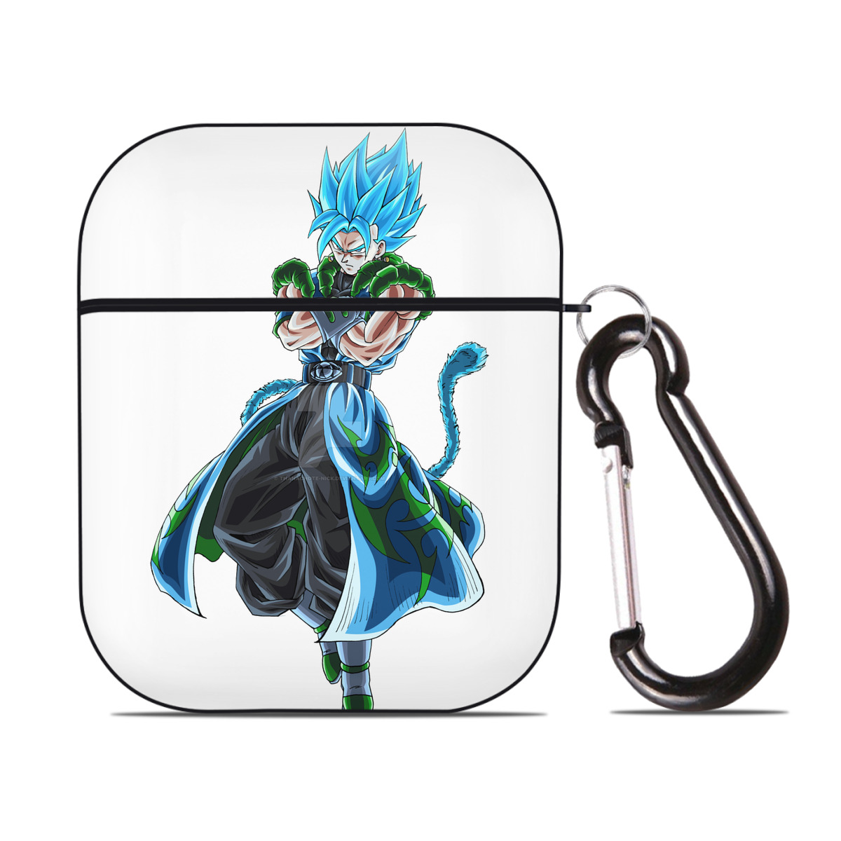 （画像用） ドラゴンボール ベジット DRAGON BALL Vegetto AirPods 第2世代保護ケース ハードシェル ブラック 耐衝撃・防指紋・カラビナ付き