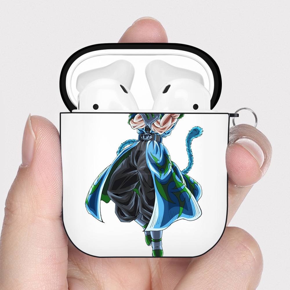 （画像用） ドラゴンボール ベジット DRAGON BALL Vegetto AirPods 第2世代保護ケース ハードシェル ブラック 耐衝撃・防指紋・カラビナ付き
