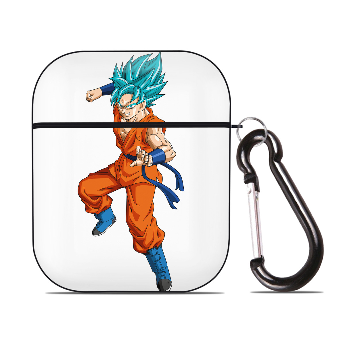 （画像用） ドラゴンボール ベジット DRAGON BALL Vegetto AirPods 第2世代保護ケース ハードシェル ブラック 耐衝撃・防指紋・カラビナ付き