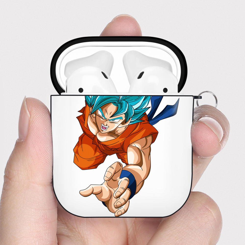 （画像用） ドラゴンボール ベジット DRAGON BALL Vegetto AirPods 第2世代保護ケース ハードシェル ブラック 耐衝撃・防指紋・カラビナ付き