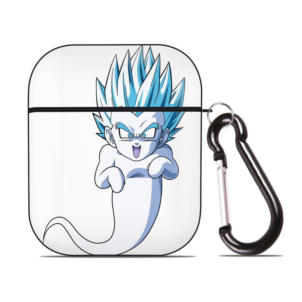 （画像用） ドラゴンボール ベジット DRAGON BALL Vegetto AirPods 第2世代保護ケース ハードシェル ブラック 耐衝撃・防指紋・カラビナ付き