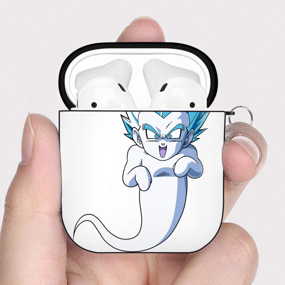 （画像用） ドラゴンボール ベジット DRAGON BALL Vegetto AirPods 第2世代保護ケース ハードシェル ブラック 耐衝撃・防指紋・カラビナ付き