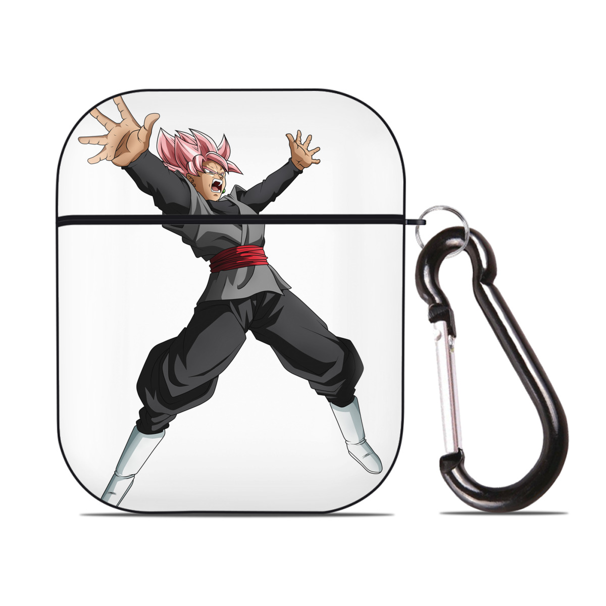 （画像用） ドラゴンボール ベジット DRAGON BALL Vegetto AirPods 第2世代保護ケース ハードシェル ブラック 耐衝撃・防指紋・カラビナ付き
