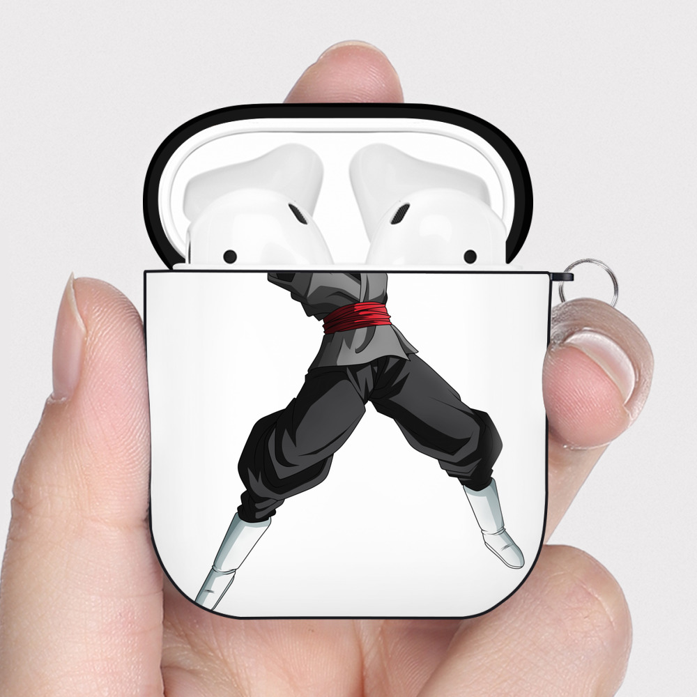 （画像用） ドラゴンボール ベジット DRAGON BALL Vegetto AirPods 第2世代保護ケース ハードシェル ブラック 耐衝撃・防指紋・カラビナ付き