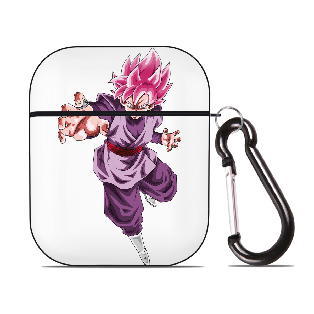 （画像用） ドラゴンボール ベジット DRAGON BALL Vegetto AirPods 第2世代保護ケース ハードシェル ブラック 耐衝撃・防指紋・カラビナ付き