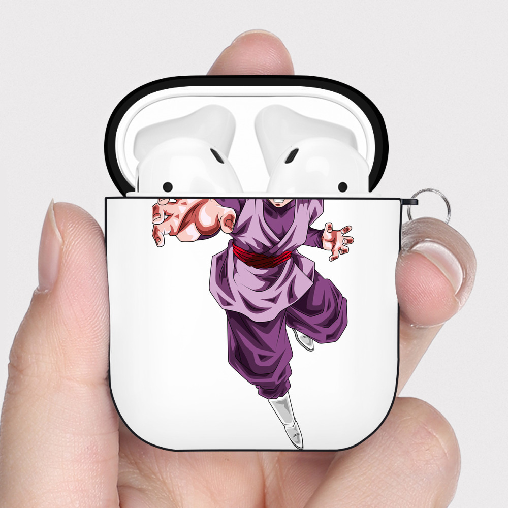 （画像用） ドラゴンボール ベジット DRAGON BALL Vegetto AirPods 第2世代保護ケース ハードシェル ブラック 耐衝撃・防指紋・カラビナ付き