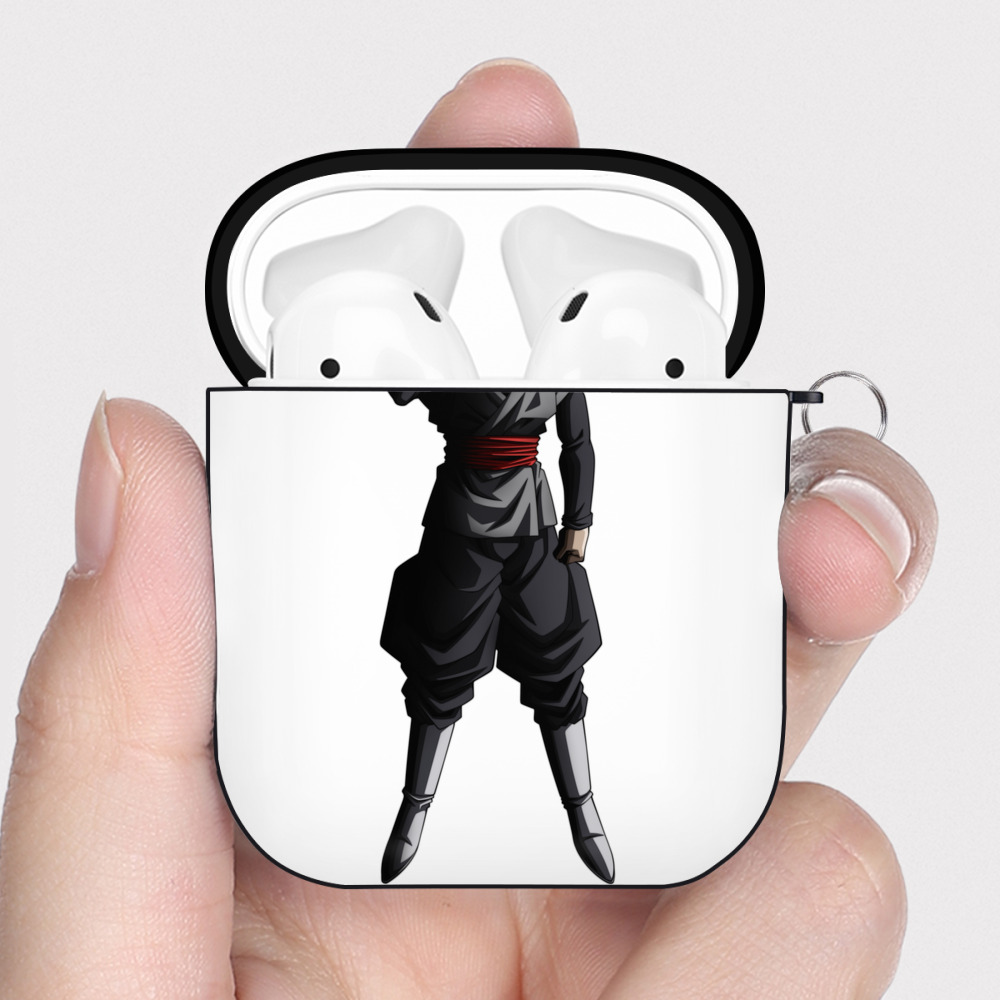 （画像用） ドラゴンボール ベジット DRAGON BALL Vegetto AirPods 第2世代保護ケース ハードシェル ブラック 耐衝撃・防指紋・カラビナ付き