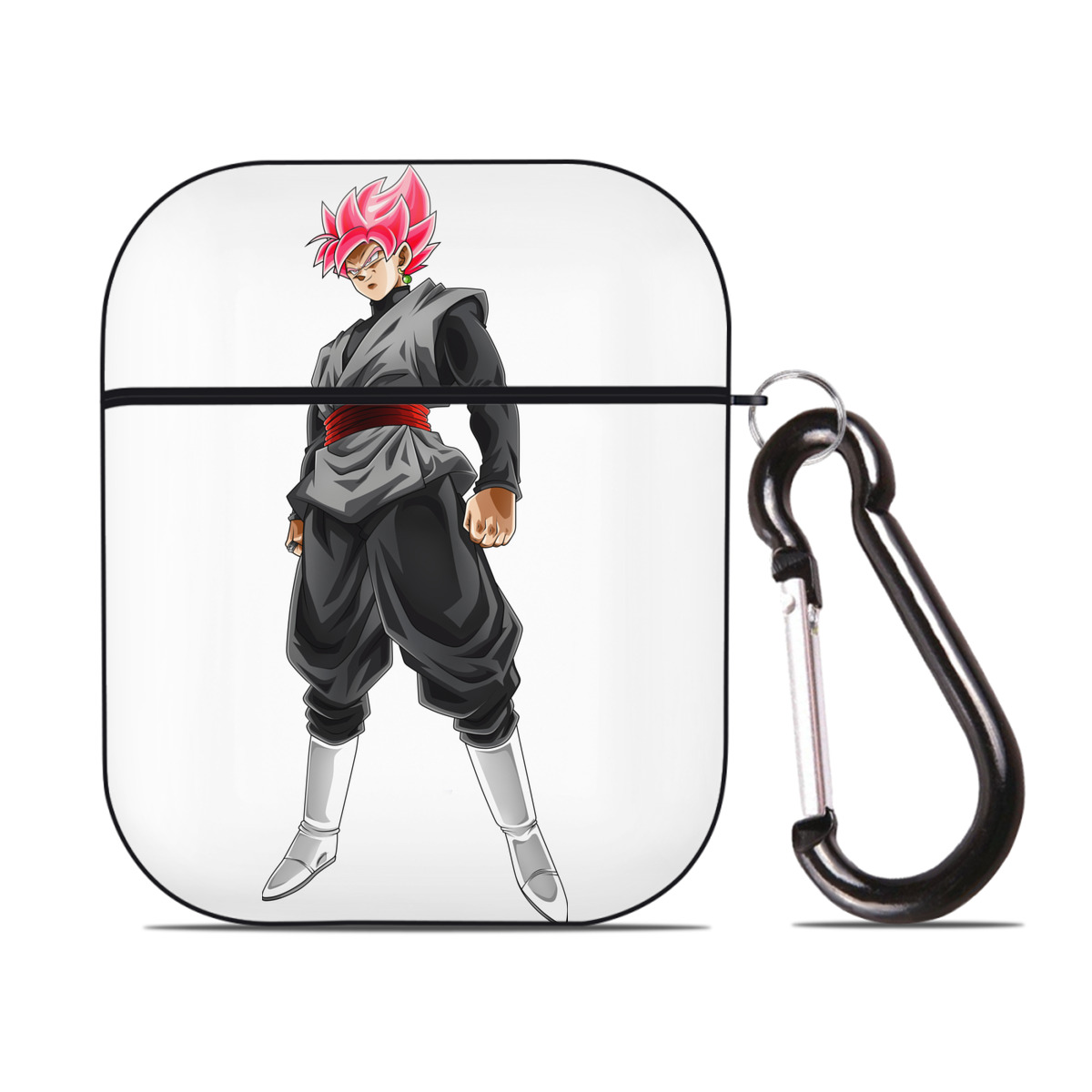 （画像用） ドラゴンボール ベジット DRAGON BALL Vegetto AirPods 第2世代保護ケース ハードシェル ブラック 耐衝撃・防指紋・カラビナ付き