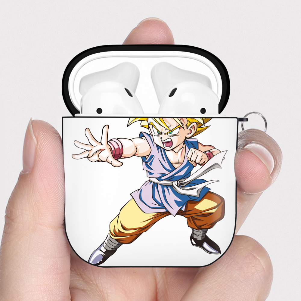 （画像用） ドラゴンボール ベジット DRAGON BALL Vegetto AirPods 第2世代保護ケース ハードシェル ブラック 耐衝撃・防指紋・カラビナ付き