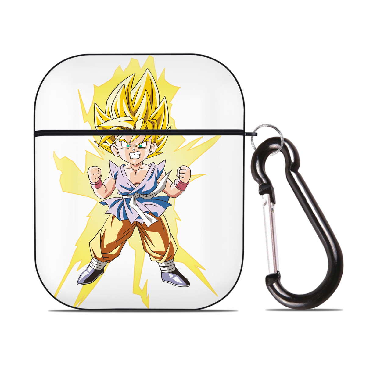 （画像用） ドラゴンボール ベジット DRAGON BALL Vegetto AirPods 第2世代保護ケース ハードシェル ブラック 耐衝撃・防指紋・カラビナ付き