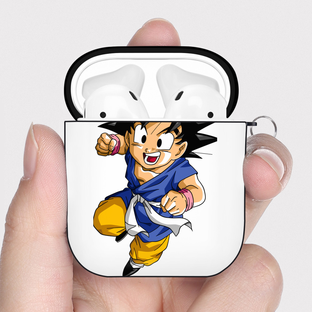 （画像用） ドラゴンボール 孫悟天 そん ごてん DRAGON BALL Son Goten AirPods 第2世代保護ケース ハードシェル ブラック 耐衝撃・防指紋・カラビナ付き