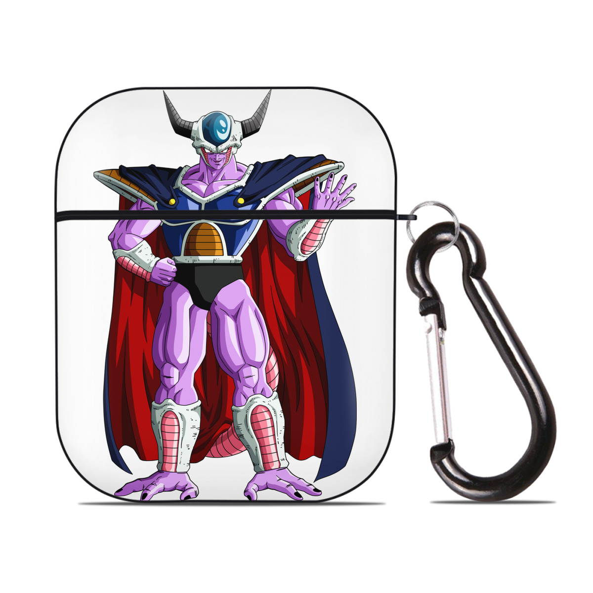 （画像用） ドラゴンボール コルド大王 DRAGON BALL King Cold AirPods 第2世代保護ケース ハードシェル ブラック 耐衝撃・防指紋・カラビナ付き