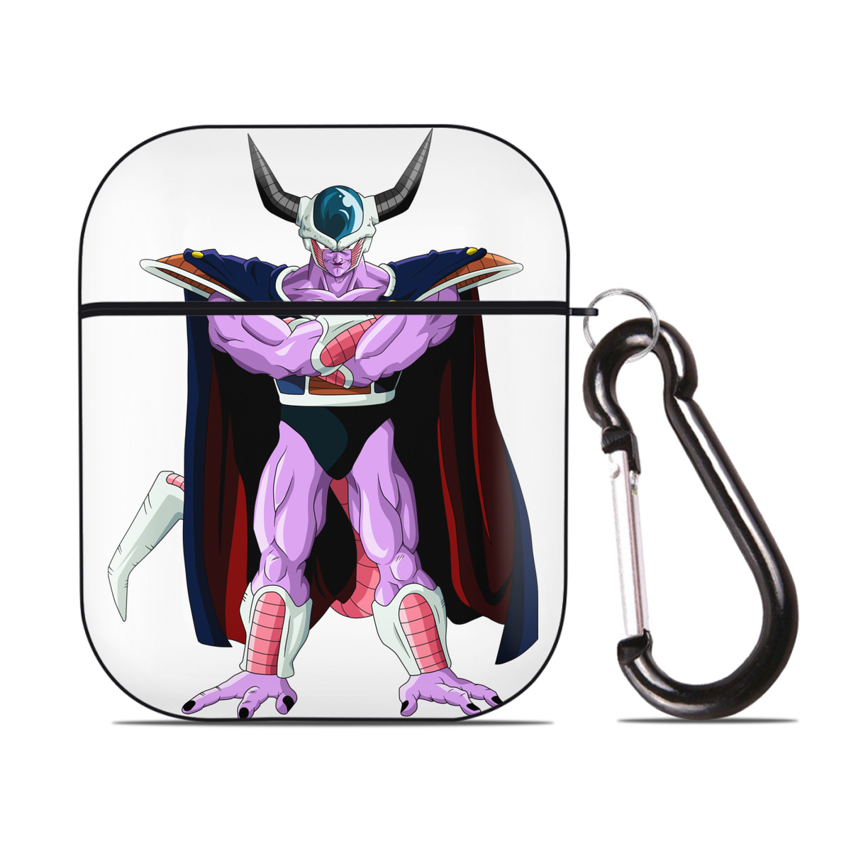 （画像用） ドラゴンボール コルド大王 DRAGON BALL King Cold AirPods 第2世代保護ケース ハードシェル ブラック 耐衝撃・防指紋・カラビナ付き