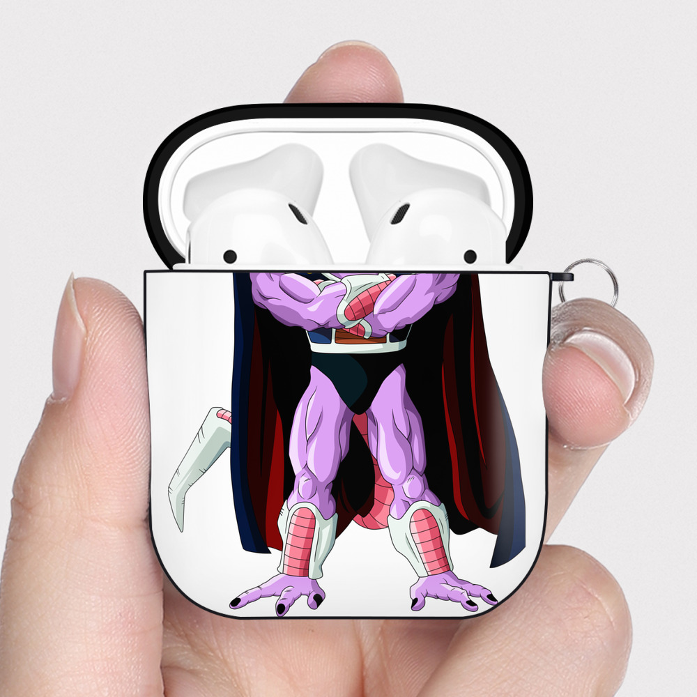 （画像用） ドラゴンボール コルド大王 DRAGON BALL King Cold AirPods 第2世代保護ケース ハードシェル ブラック 耐衝撃・防指紋・カラビナ付き