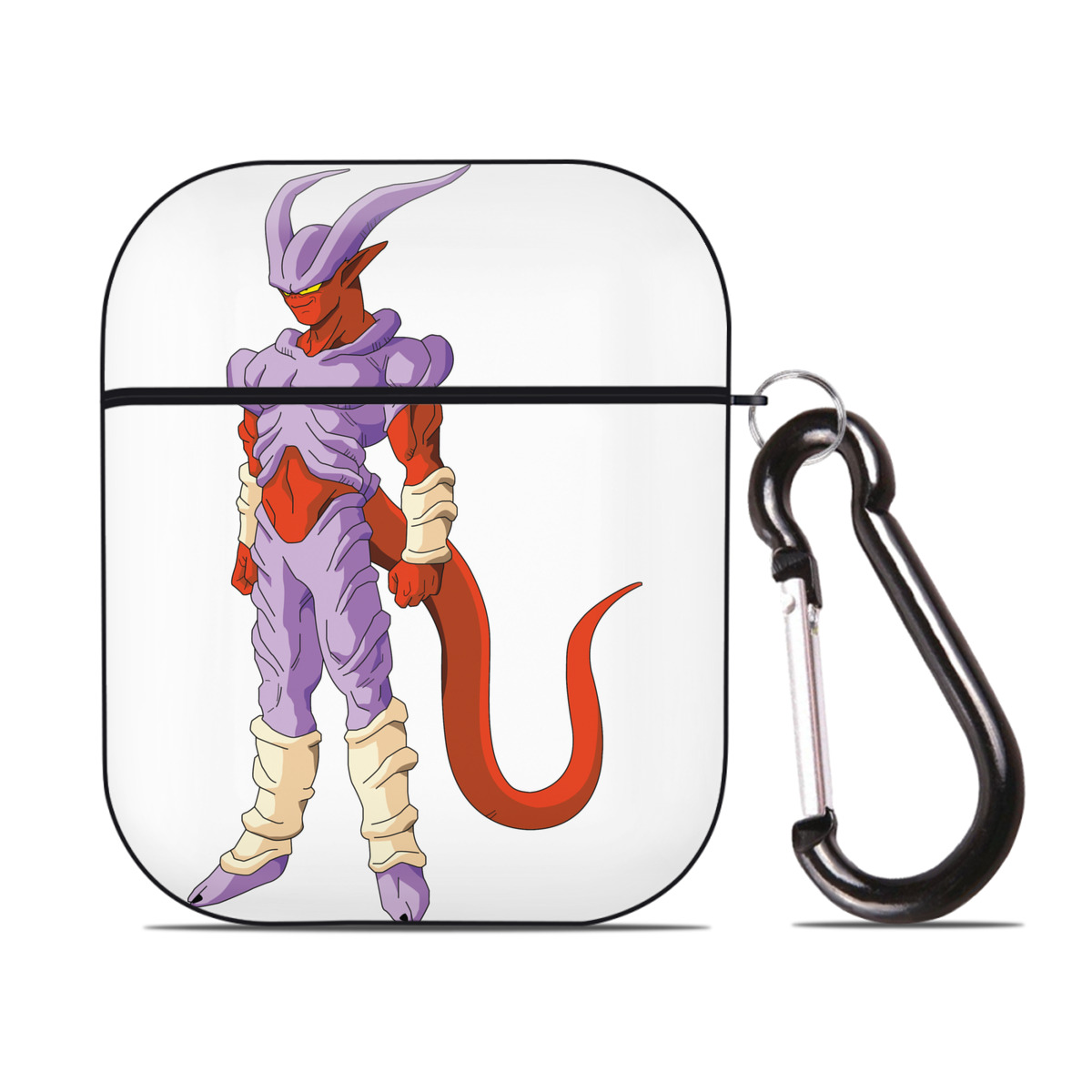 （画像用） ドラゴンボール ジャネンバ DRAGON BALL Janemba AirPods 第2世代保護ケース ハードシェル ブラック 耐衝撃・防指紋・カラビナ付き