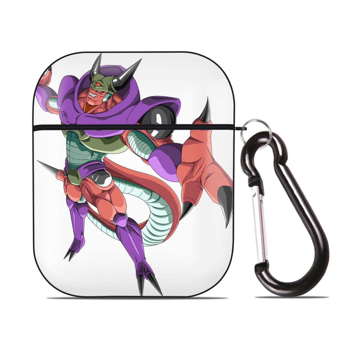 （画像用） ドラゴンボール ジャネンバ DRAGON BALL Janemba AirPods 第2世代保護ケース ハードシェル ブラック 耐衝撃・防指紋・カラビナ付き