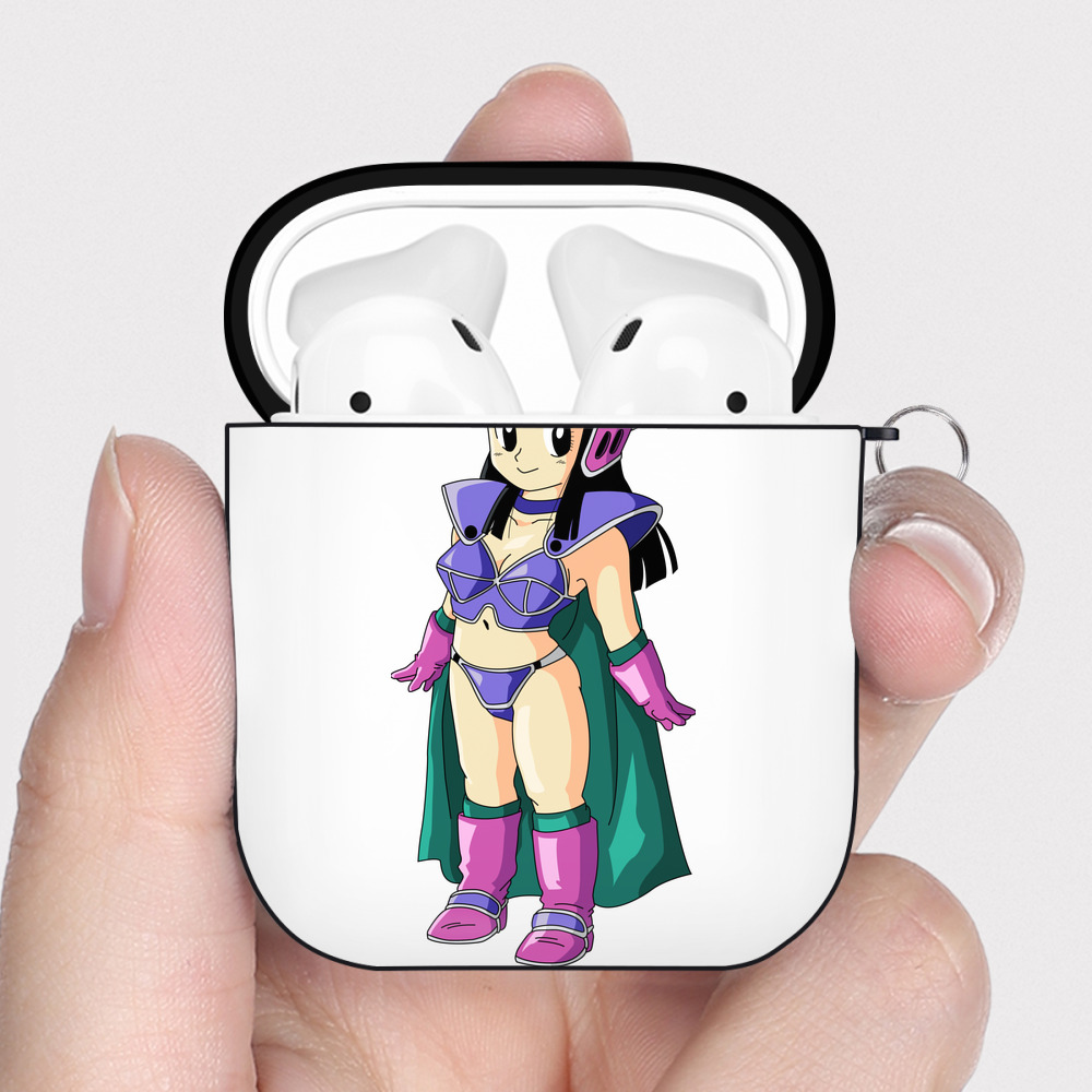 （画像用） ドラゴンボール チチ DRAGON BALL Chichi AirPods 第2世代保護ケース ハードシェル ブラック 耐衝撃・防指紋・カラビナ付き
