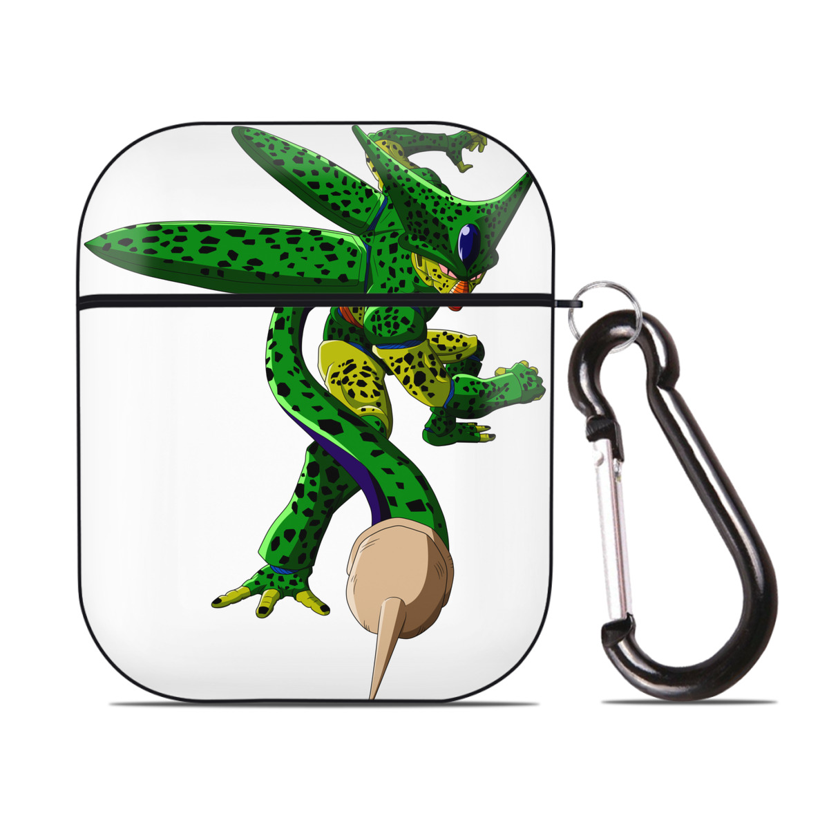 （画像用） ドラゴンボール セル DRAGON BALL Cell AirPods 第2世代保護ケース ハードシェル ブラック 耐衝撃・防指紋・カラビナ付き