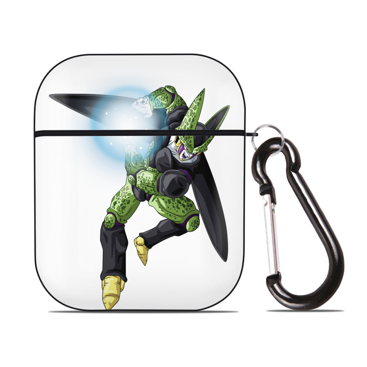 （画像用） ドラゴンボール セル DRAGON BALL Cell AirPods 第2世代保護ケース ハードシェル ブラック 耐衝撃・防指紋・カラビナ付き