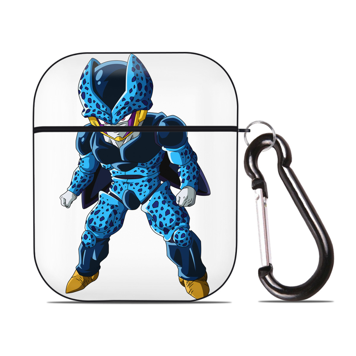 （画像用） ドラゴンボール セル DRAGON BALL Cell AirPods 第2世代保護ケース ハードシェル ブラック 耐衝撃・防指紋・カラビナ付き