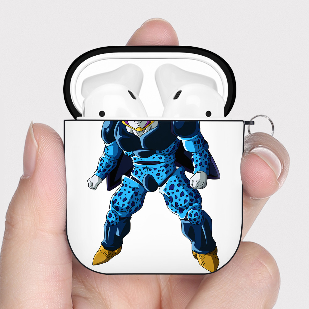 （画像用） ドラゴンボール セル DRAGON BALL Cell AirPods 第2世代保護ケース ハードシェル ブラック 耐衝撃・防指紋・カラビナ付き